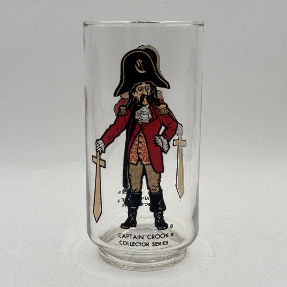 Vintage McDonald's 1977‎ Collector Series 16 Oz. Drinking Glass Captain Crook
